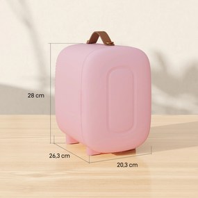 Frigorífico Pequeno de Cosméticos 4L 9V/240V para Arrefecer e Aquecer Mini Frigorífico para Beleza 20,3x26,3x28 cm Rosa