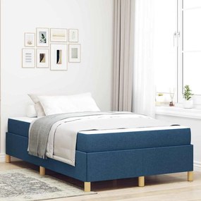 vidaXL Cama Box Outros Azul 120 x 190 cm tecido