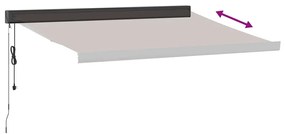 Toldo retrátil automático 350x250 cm castanho
