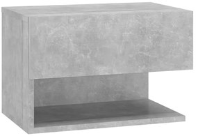Mesas de cabeceira montagem na parede 2 pcs cinzento cimento
