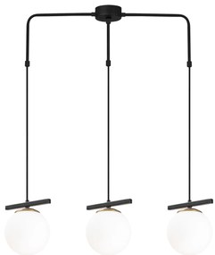 Chandelier Uzum – Branco/Preto – 81 x 15 cm