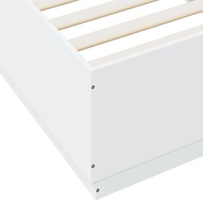 Estrutura cama c/ luzes LED 90x200 cm derivados madeira branco