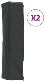 Capas p/ aquecedor forma pirâmide 2pcs 58x58x228 cm oxford 420D