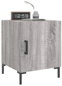 Mesa cabeceira 2pcs 40x40x50 cm madeira processada cinza sonoma