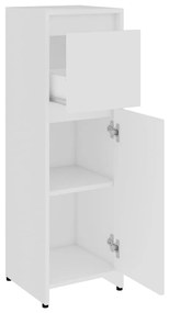 4 pcs conjunto de móveis de casa de banho contraplacado branco