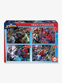 4 puzzles progressivos Homem-Aranha - EDUCA vermelho medio bicolor/multico