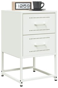 Mesa de cabeceira 36x39x60,5 cm aço branco