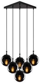 Candeeiro de Teto Efe – Preto Fumado – 55 x 50 cm