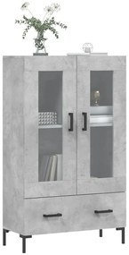 Aparador alto 69,5x31x115 cm derivados de madeira cinza-cimento