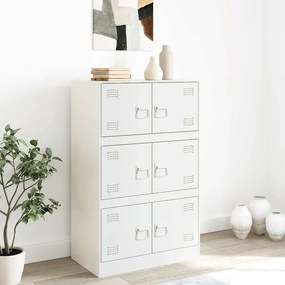 Aparador 67x39x107 cm aço branco
