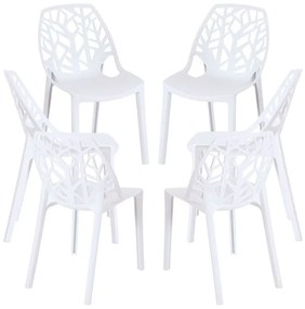 Pack 6 Cadeiras Hissar Polipropileno - Branco