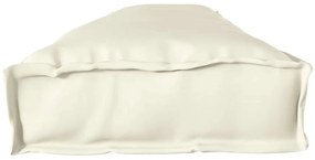 Almofadas de Palete para Banco 2 pcs Creme 200x40x8 cm Tecido Oxford