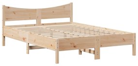Estrutura de cama c/ gavetas 135x190 cm madeira de pinho maciça