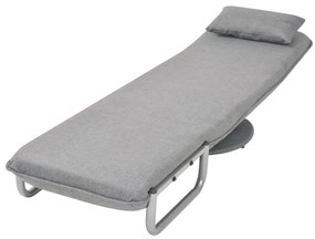 Poltrona/Cama Giratória em Tecido - Cinzento-Claro - Design Moderno