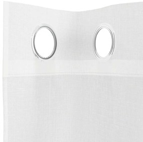 Cortinas de voile com ilhós 2 pcs branco