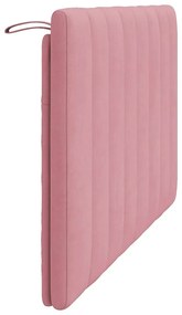 Almofadão de cabeceira 140 cm veludo rosa