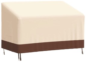 vidaXL Capa para sofá de 2 lugares 132x71x56/81 cm 600D oxford bege