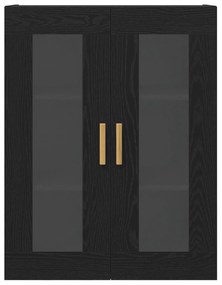 Armário de Parede em Carvalho Preto - 69,5x34x90 cm