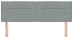 Cabeceira vidaXL Design Linhas Cinza Claro 140 cm Tecido