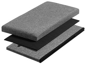 Banco com espaço de arrumação em MDF 80 x 40 x 40 cm Cinzento escuro