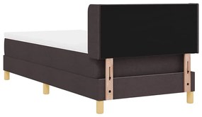 Cama Box Castanho escuro 100 x 200 cm Espuma e Estofamento