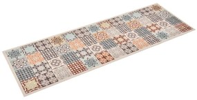 Tapete de cozinha lavável com design mosaico colorido 60x300 cm