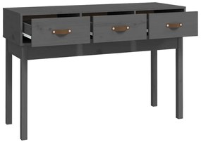 Mesa consola 114x40x75 cm madeira de pinho maciça cinzento