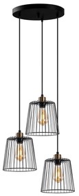 Candeeiro Chandelier Pirlo – Preto Antigo – 50 x 50 x 114 cm