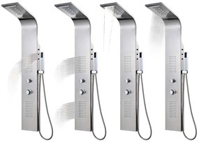 Sistema de coluna de duche curvo em aço inoxidável