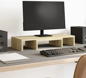 vidaXL Suporte p/ monitor ajustável derivados madeira carvalho sonoma