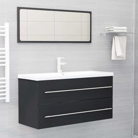 vidaXL 2 pcs conj. móveis de casa de banho derivados de madeira cinza