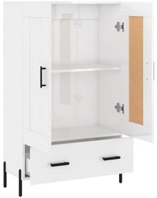 Aparador alto 69,5x31x115 cm derivados madeira branco brilhante