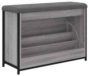 Banco sapateira c/ gaveta articulada 82x32x56cm cinzento sonoma