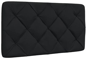 Cama com colchão 80x200 cm tecido preto