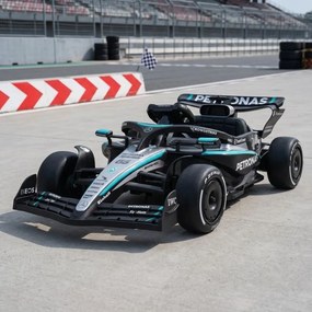 Carro elétrico para Crianças 12V AMG PETRONAS Formula 1 Rodas de espuma EVA, Assento Couro ecológico Preto