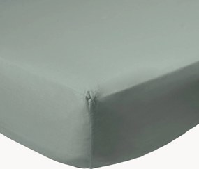Lençol com elástico em percal de algodão Sage
