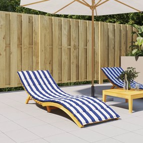 vidaXL Almofadão p/ espreguiçadeira tecido oxford riscas azul/branco