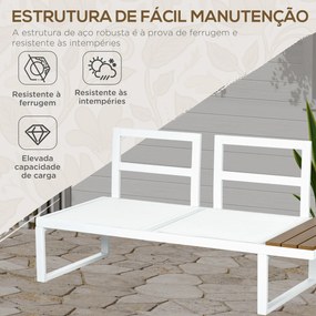 Outsunny Conjunto de Móveis de Jardim 4 Peças Jogo de Móveis de Terraç