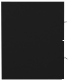 Armário de lavatório 41x38,5x48 cm contraplacado preto
