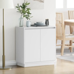 Aparador LED em Branco - 71x34,5x75 cm, Feito de Madeira Engenheirada