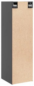 Armários de parede 2 pcs 30x30x100 cm pinho maciço cinza
