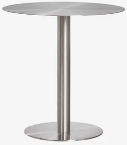 Mesa De Jantar Redonda Em Aço Inoxidável Xiren Ø70 Cm - Sklum