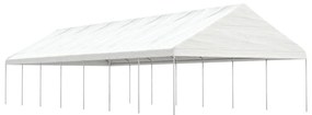vidaXL Gazebo com telhado 15,61x5,88x3,75 m polietileno branco