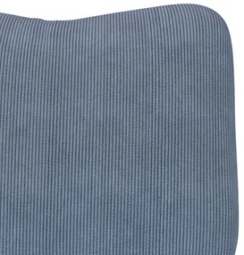 Cadeira Relaxante vidaXL em Tecido Azul de Corduroy