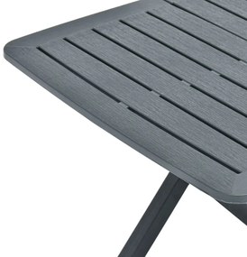 Mesa de jardim dobrável 79x72x70 cm plástico verde