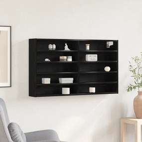 vidaXL Armário Vitrine Preto Carvalho 100x15x58 cm Madeira Engenharia