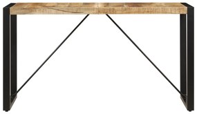 Mesa de jantar 140x70x75 cm madeira de mangueira maciça