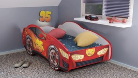 CAMA INFANTIL CRIANÇAS  OFERTA COLCHÃO ESPUMA Racing Car Herois 140 x 70 - Faisca Mcqueen VERMELHO