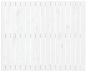 Cabeceira de parede 108x3x90 cm madeira de pinho maciça branco