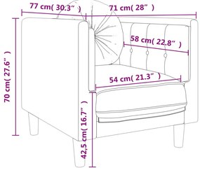 3 pcs conjunto de sofás com almofadas veludo preto